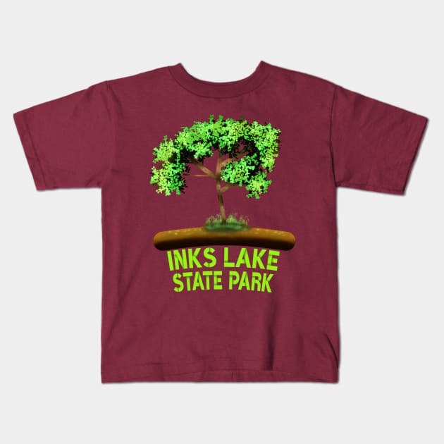 Inks Lake State Park Kids T-Shirt by MoMido